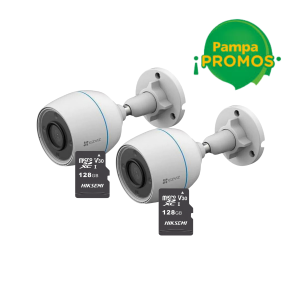 Kit de vigilancia Ezviz doble H3C + SD 128GB