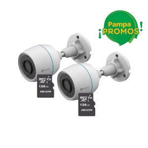 Kit de vigilancia Ezviz doble H3C + SD 128GB