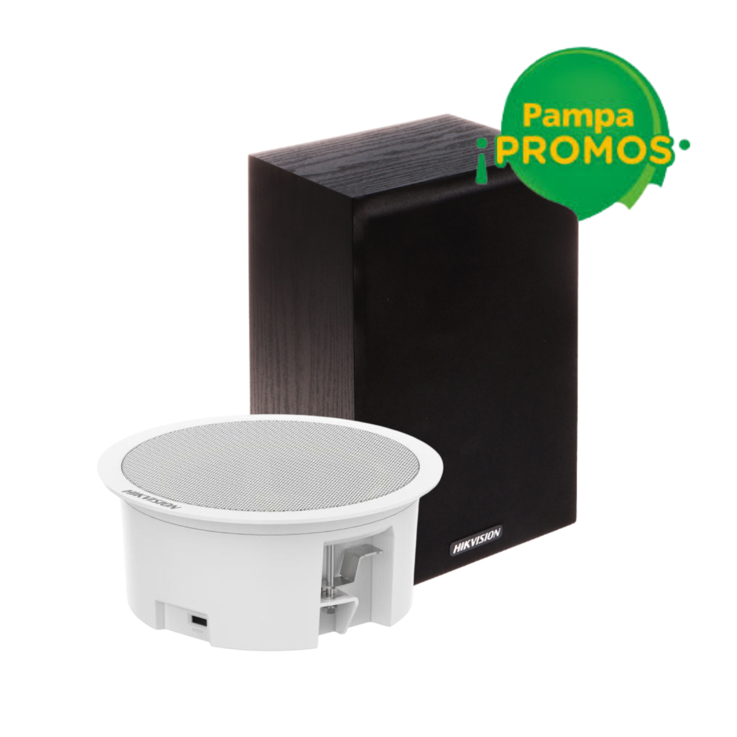 Kit de Audio IP Hikvision Altavoz Principal + Subaltavoz de Techo