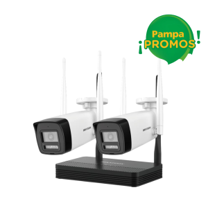Kit Easylink Hikvision NVS 4ch + 2 cámaras bullet IP, WiFi, 4 Mpx