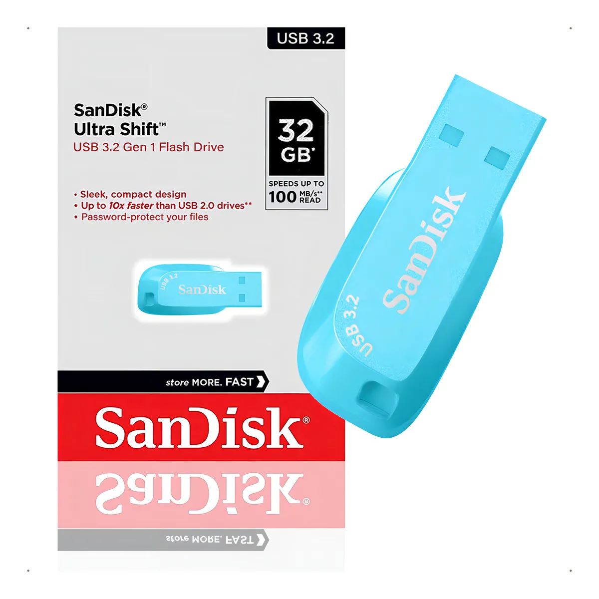 Pendrive Sandisk Ultra Shift 32gb USB 3.2 Gen 1 100